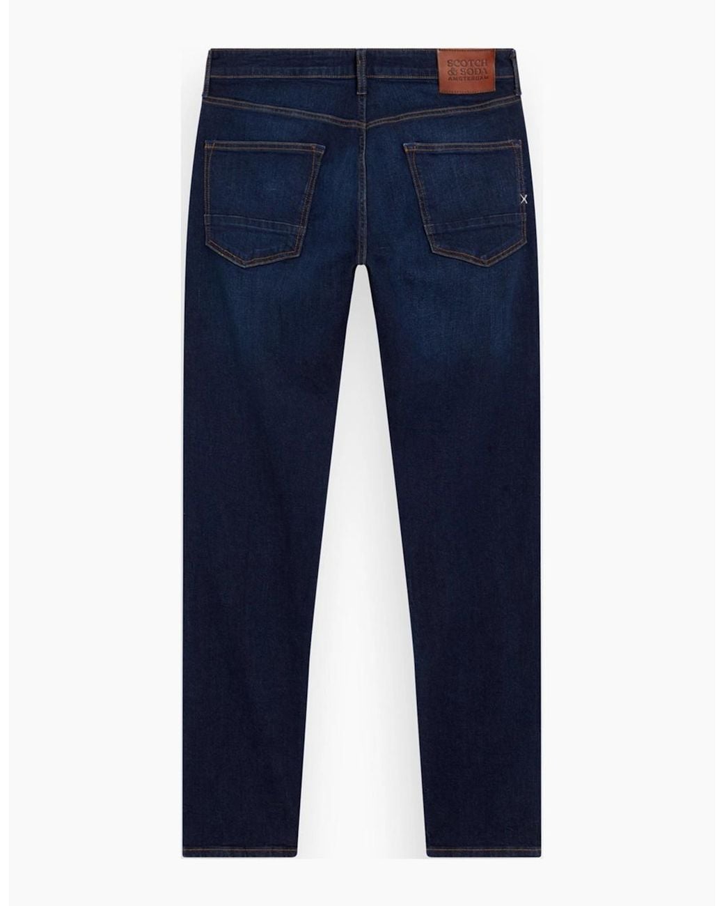 Scotch & Soda Blue Ralston Regular Slim Jeans for men