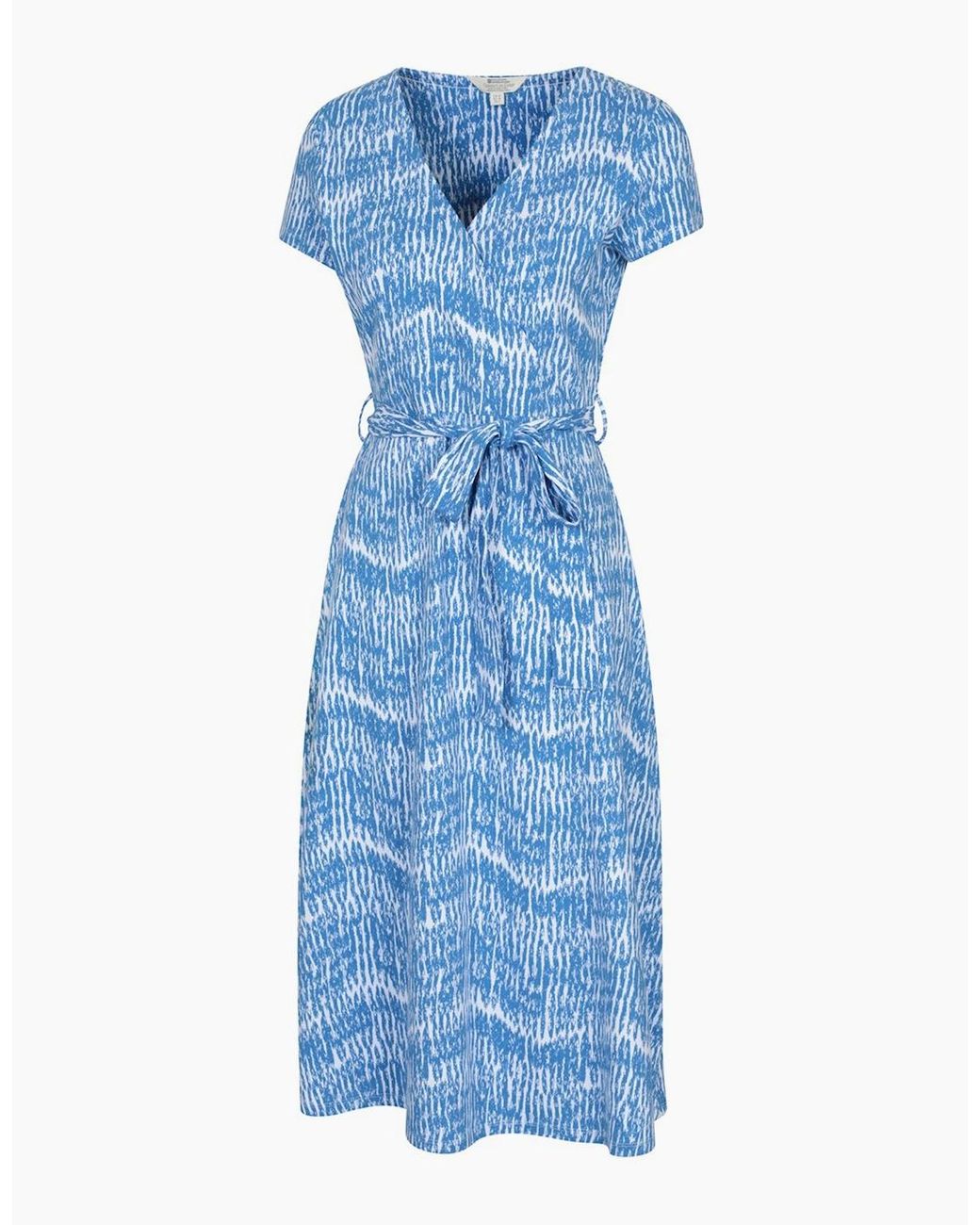 Mountain Warehouse Blue Ladies Santorini Wrap Midi Dress