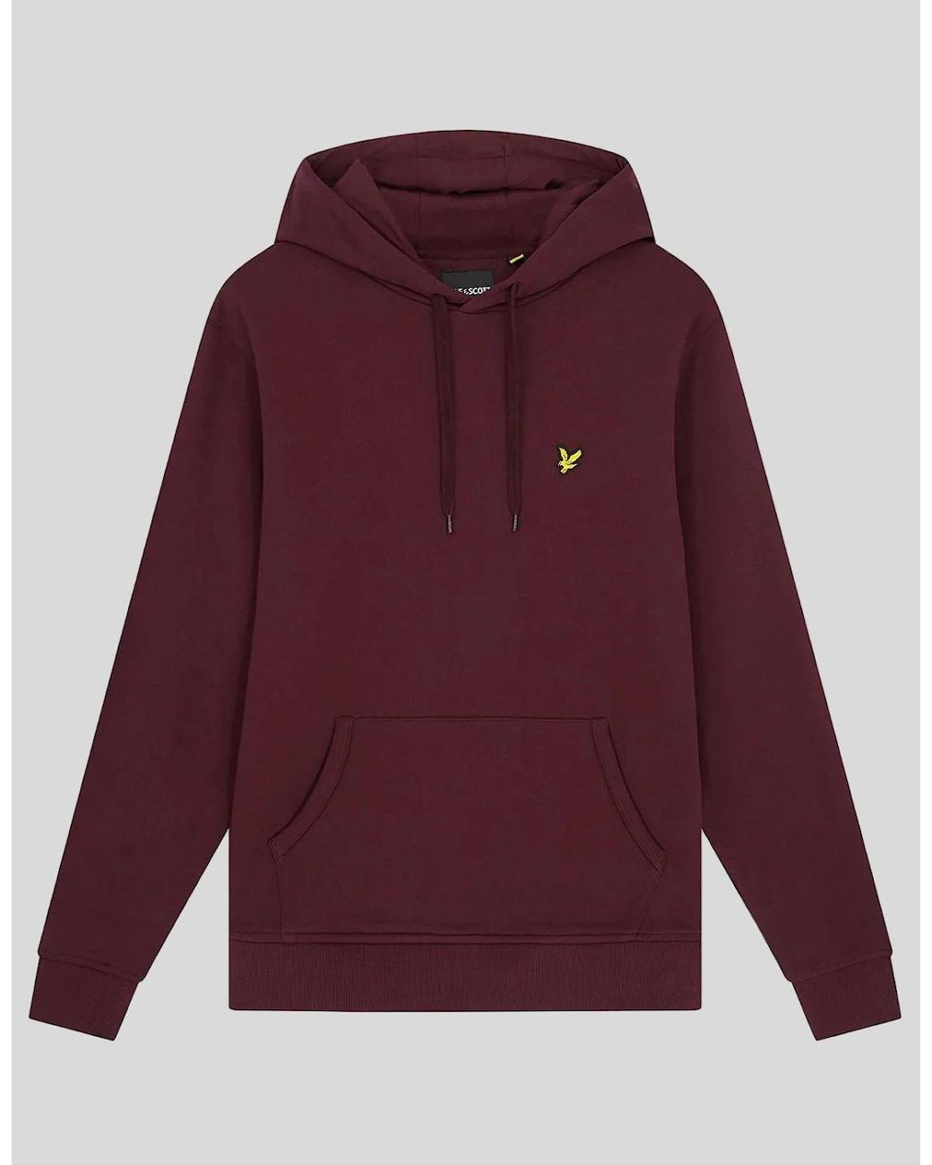 Lyle & Scott Red Loopback Cotton Hoodie for men