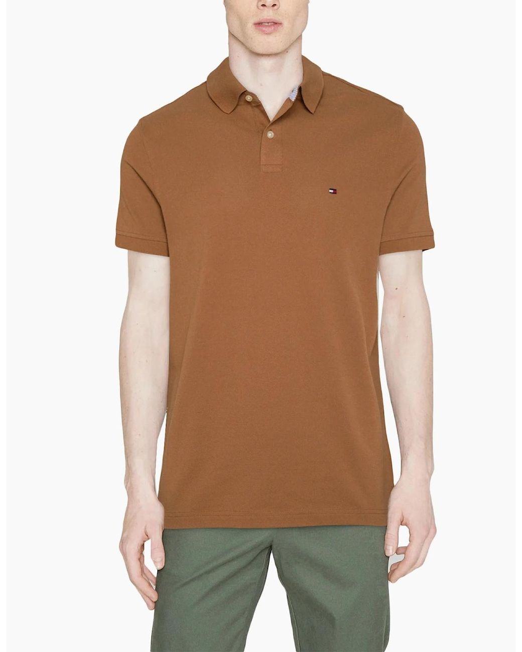 Tommy Hilfiger Brown Polo Shirts Golf Top