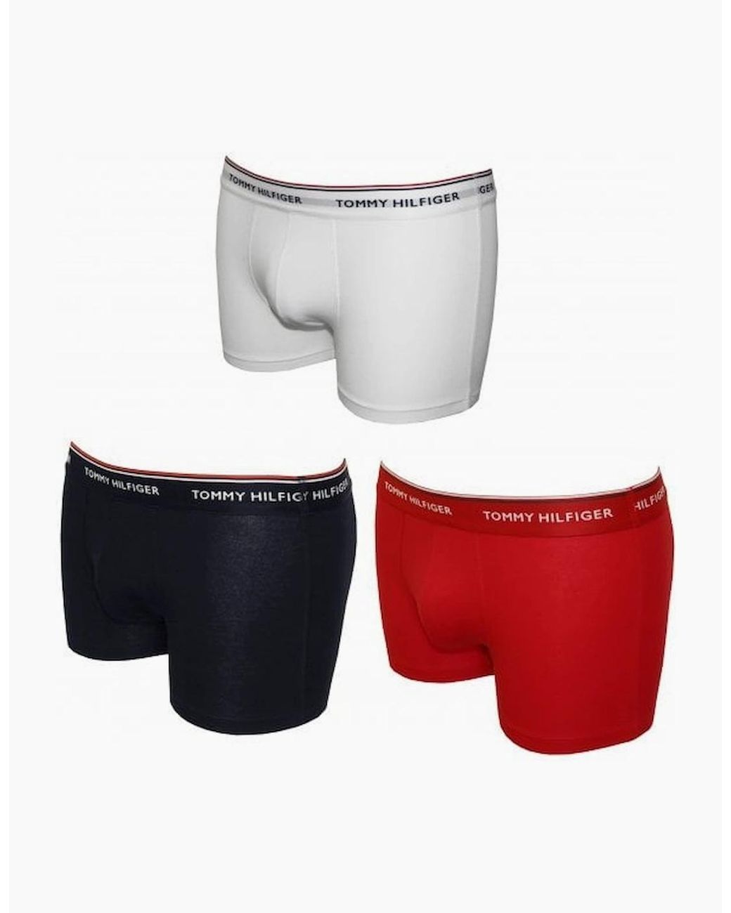 Tommy Hilfiger Red 3-Pack Premium Essentials Boxer Trunks for men