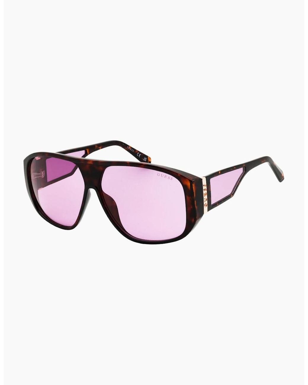Guess Pink Dark Havana Frame Sunglasses