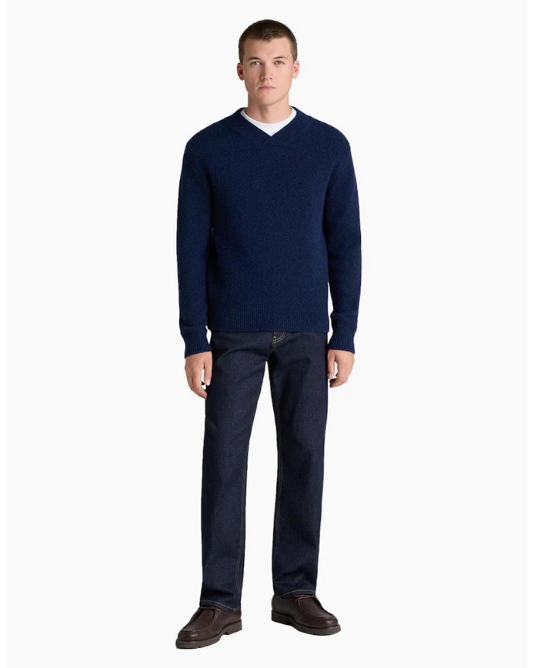 Remus Uomo Blue Mohair Look V Knit 27 for men