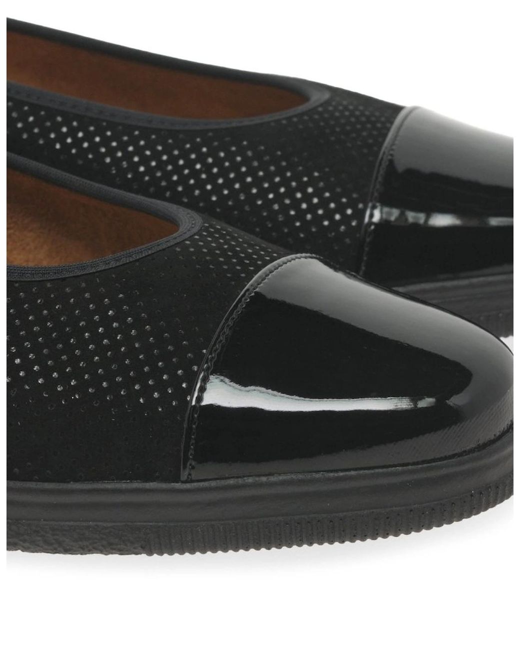 Gabor Black Petunia Accent Low Heeled Pumps