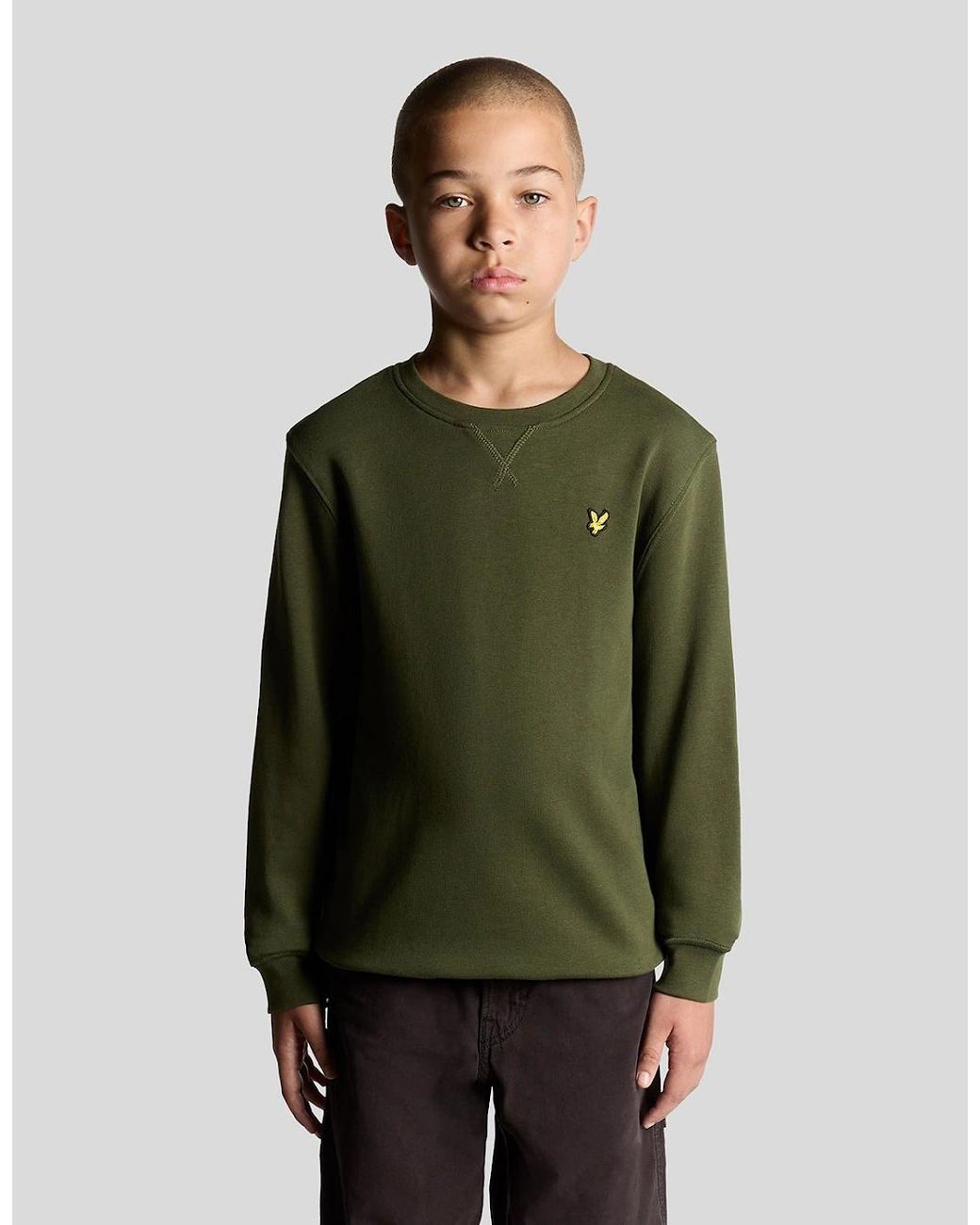 Lyle & Scott Green Classic Crew Neck Sweatshirt for men