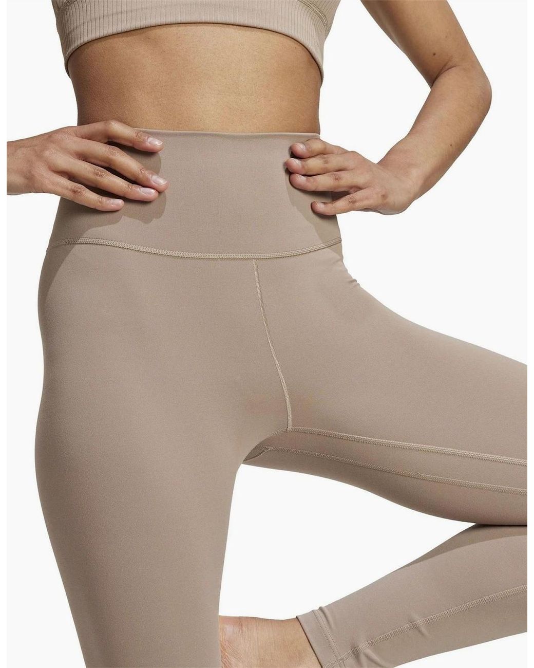 Adidas Natural All Me Aeroready 7 8 Slim Fit High Waisted Leggings