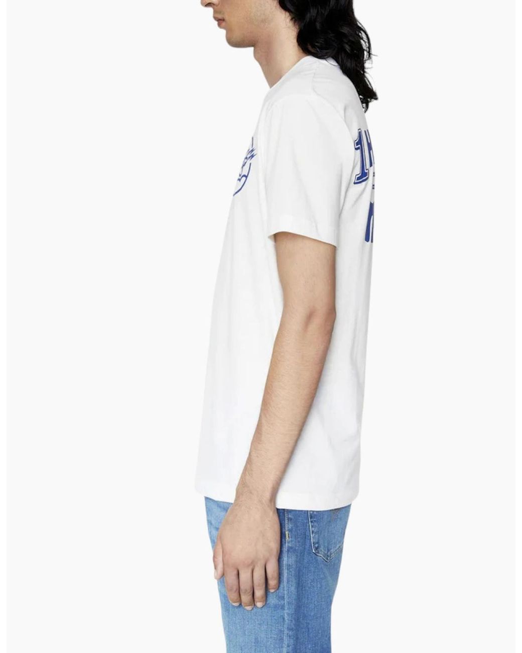 DIESEL White T Diegor E7 T Shirts Short Sleeve Slim Fit Casual Summer Cotton Tee