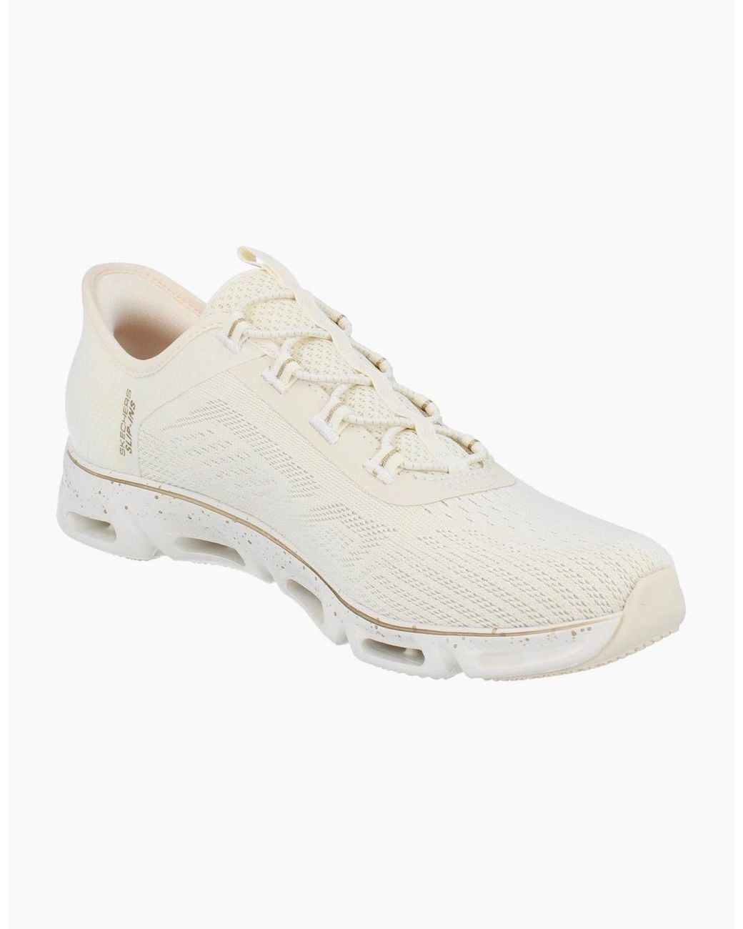 Skechers White Slip Ins Glide Step Gratify Pace Trainers 104610 Shoes Ntgd