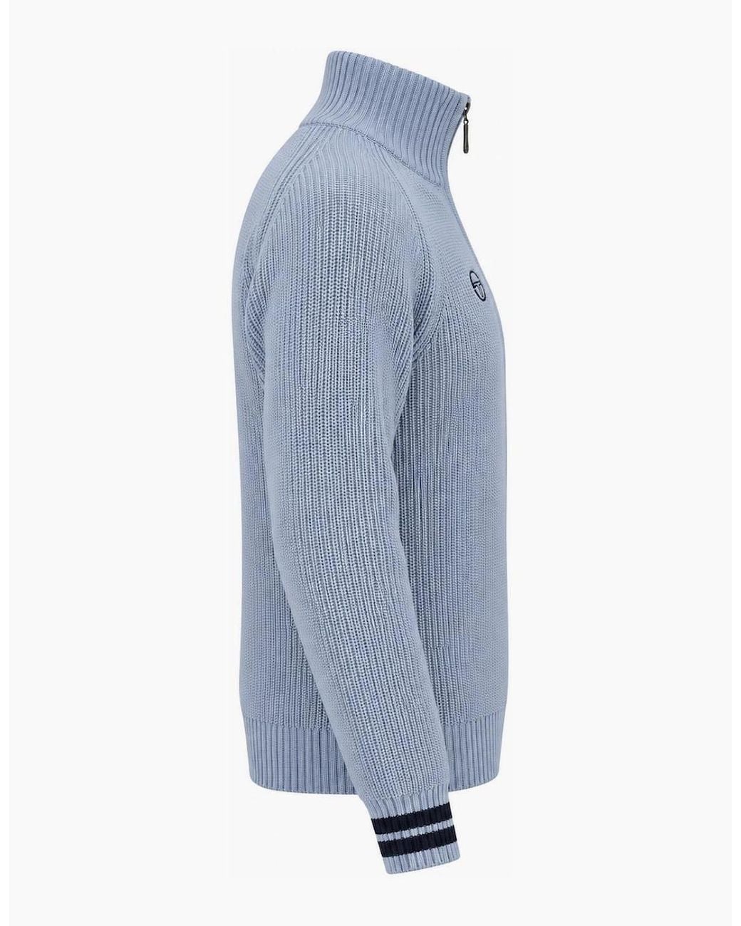 Sergio Tacchini Blue Toledo 1/4 Zip Knitted Jumper Country/Maritime for men