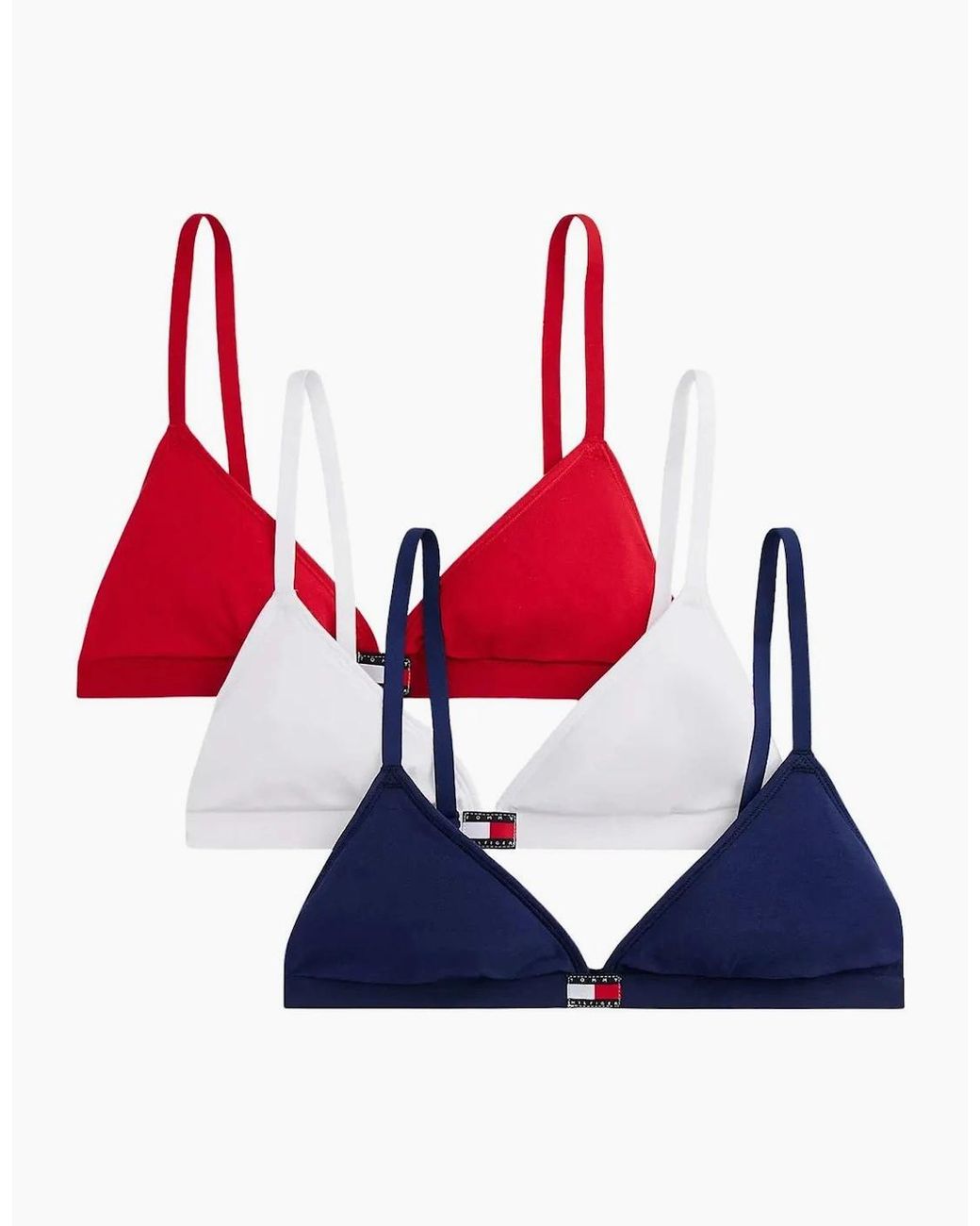 Tommy Hilfiger Blue 3-Pack Heritage Logo Triangle Bras