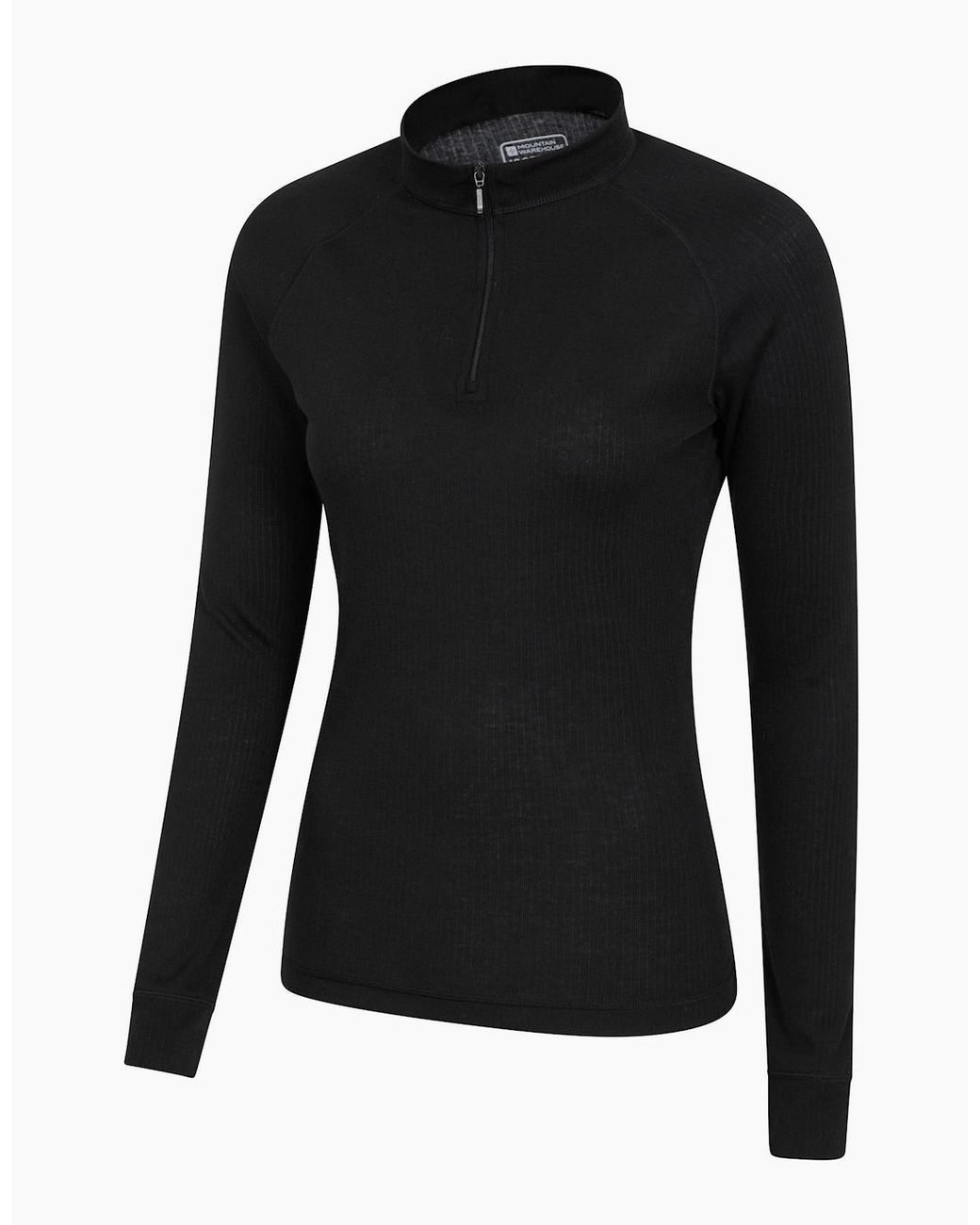Mountain Warehouse Red Ladies Talus Zip Neck Long-Sleeved Thermal Top