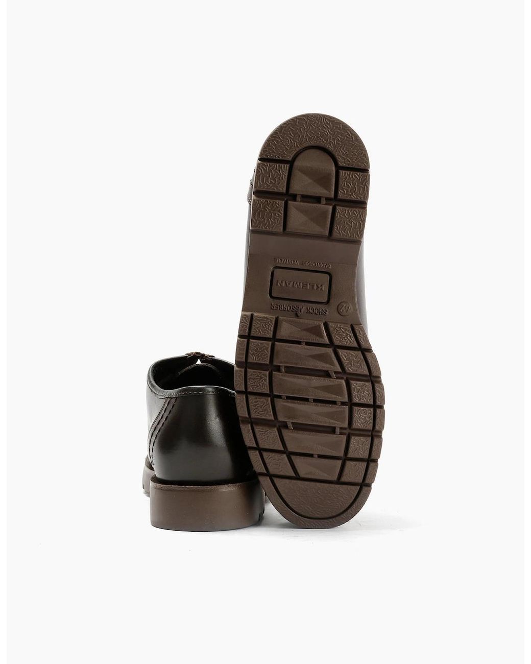 Kleman Black Padror Leather Lace-Up Shoes for men