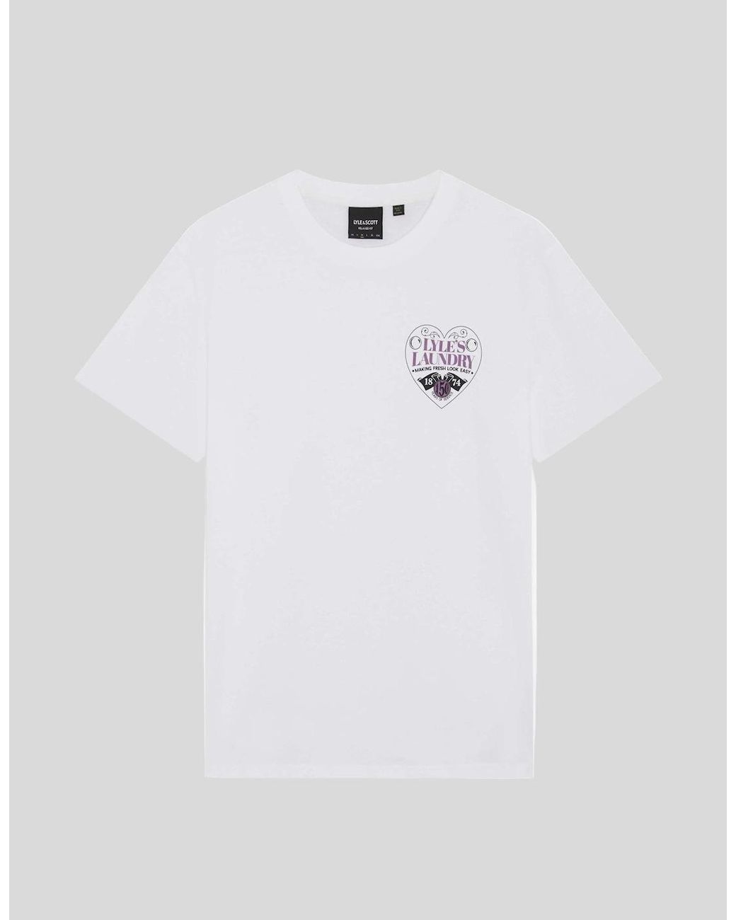 Lyle & Scott White Chest Graphic T-Shirt for men