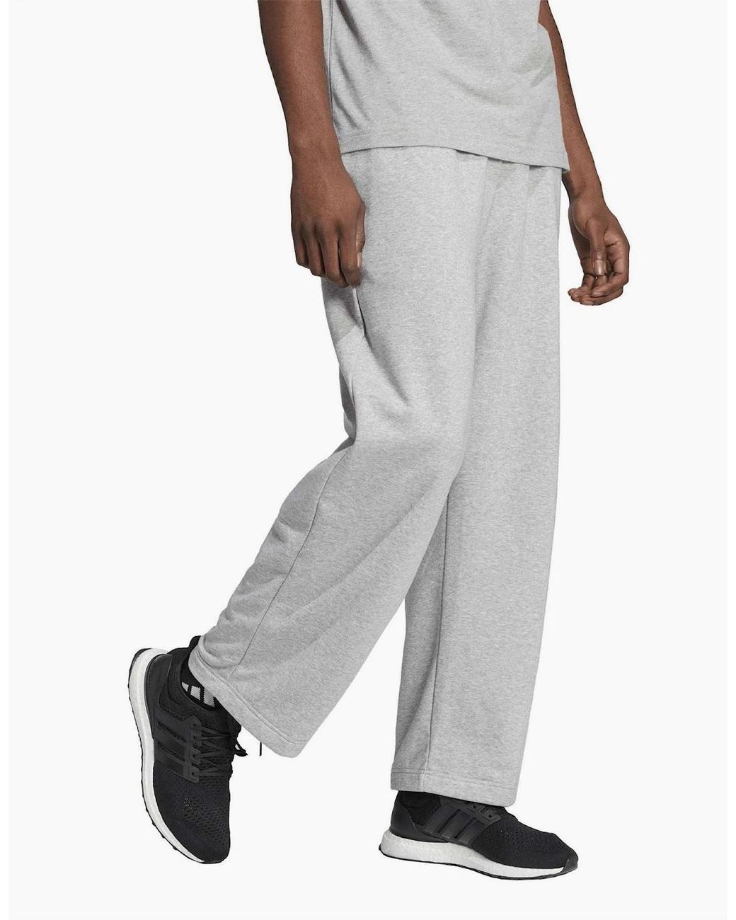 Adidas Gray Wide Fleece Joggers for men