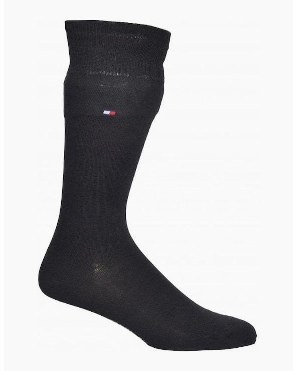 Tommy Hilfiger Black 2-Pack Classic Embroidered Logo Socks for men