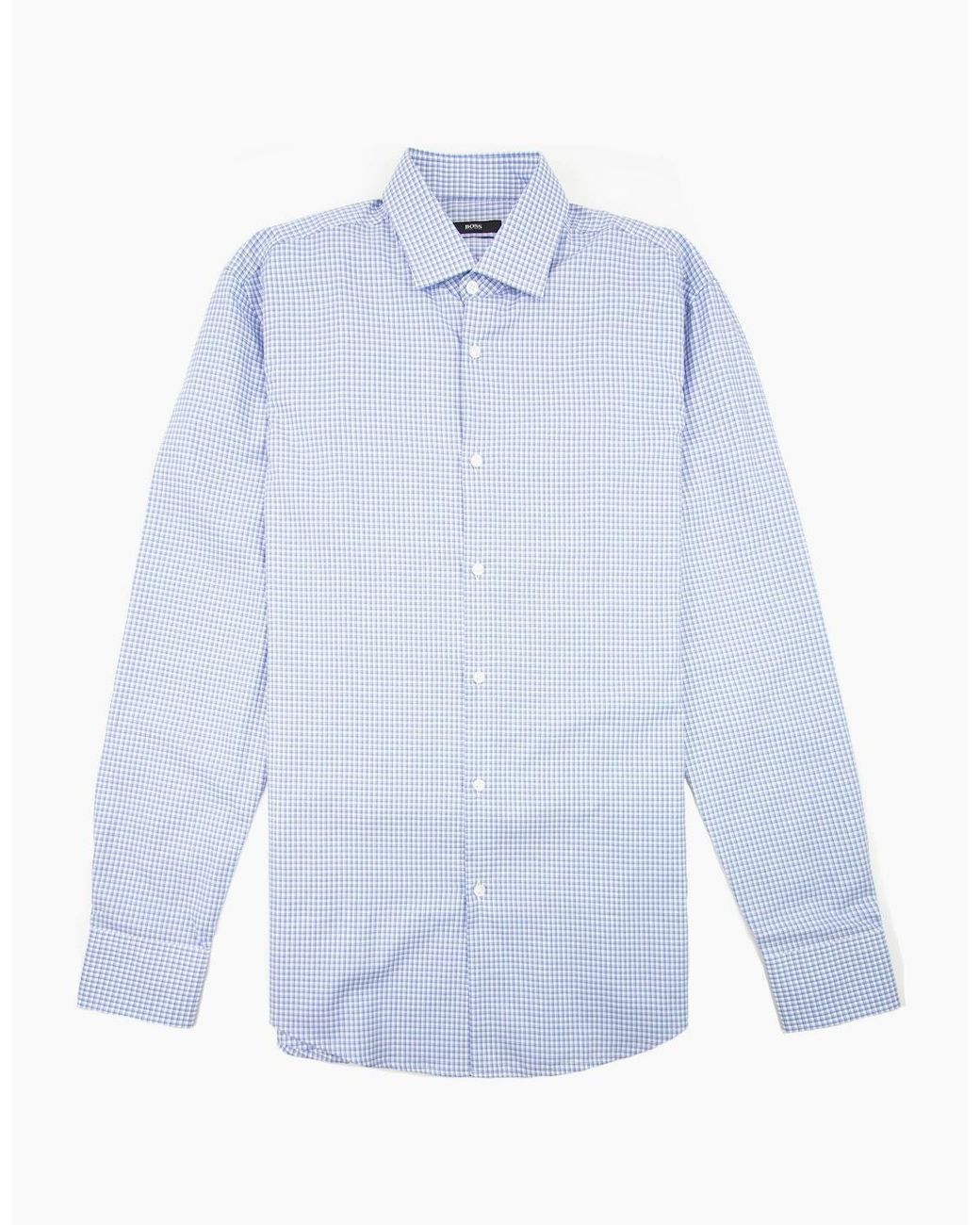 Boss Blue Jenno Check Shirt Sky for men