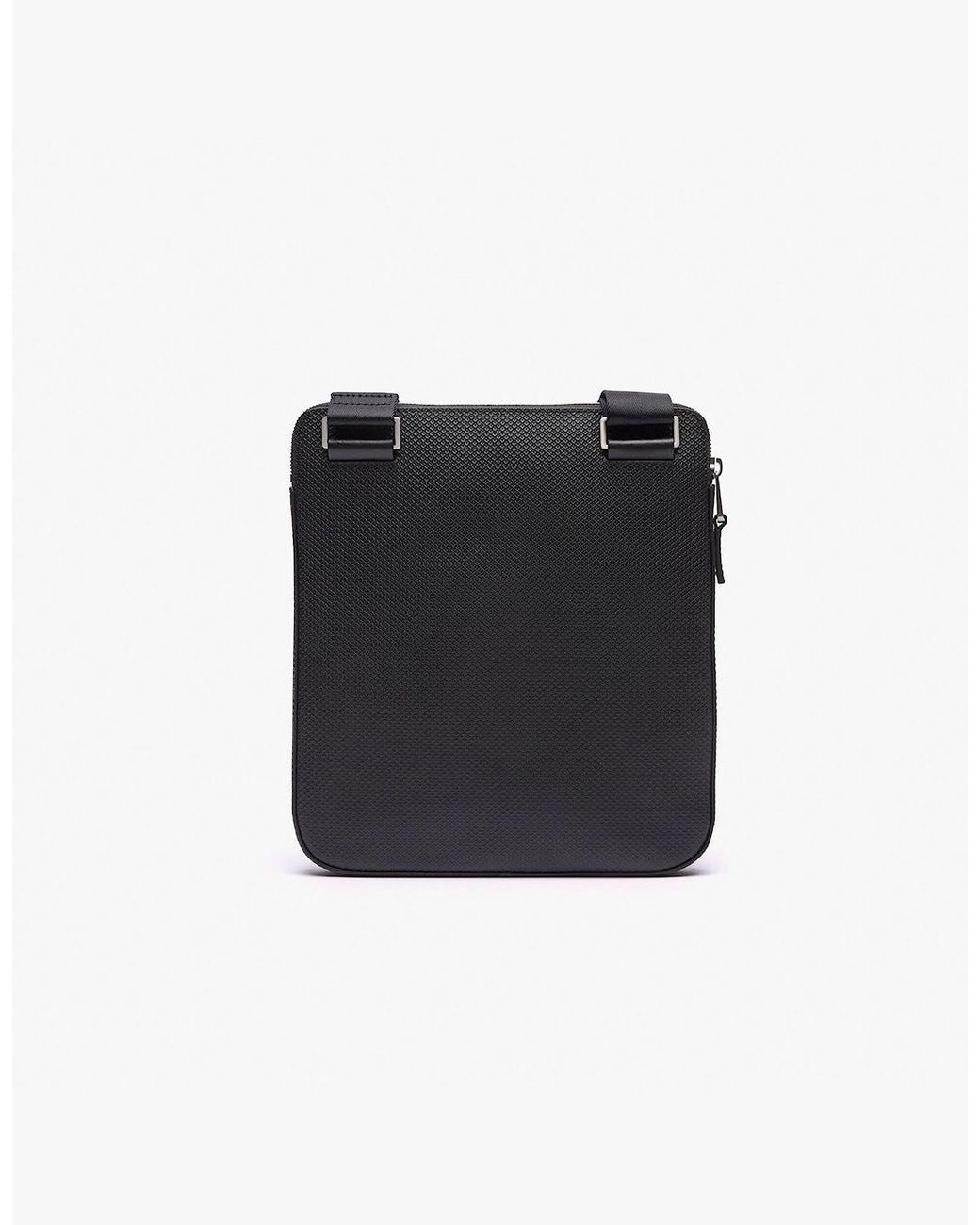 Lacoste Black Xb 99 Textured Rectangle Shape Cross Body for men