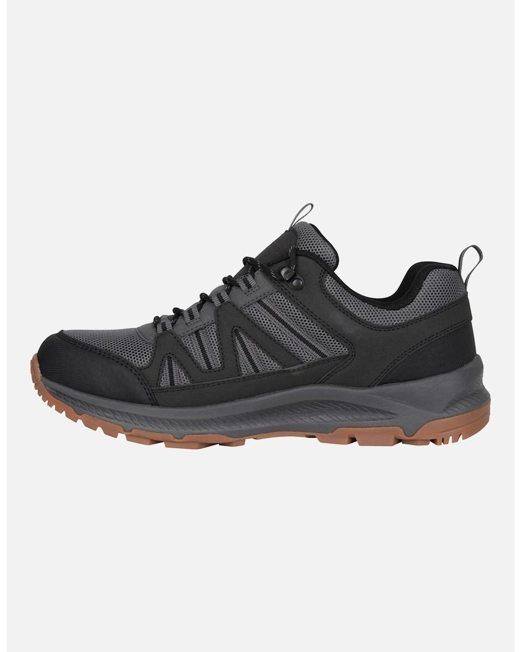 Mountain Warehouse Black Route Suede Waterproof Outdoor Walking Shoes for men