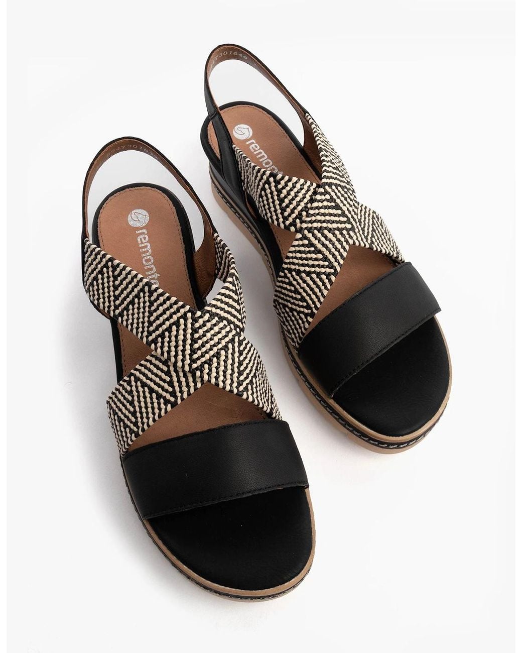 Remonte Black D2L54-03 Sandals Combination