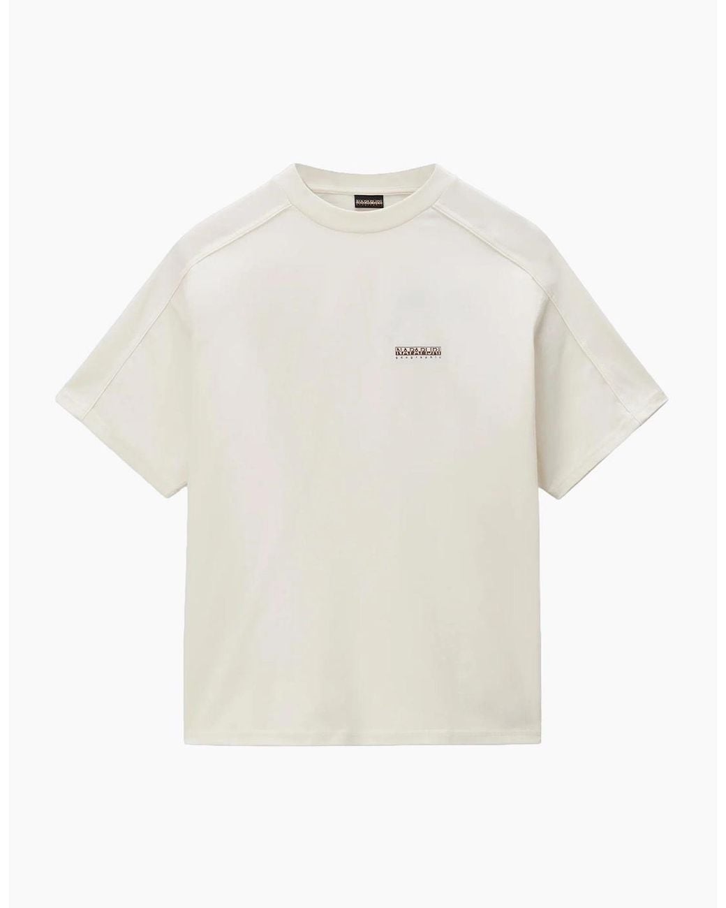 Napapijri White S-Teza Puff Print T-Shirt for men
