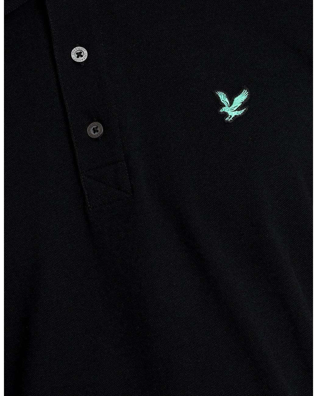 Lyle & Scott Black Lyle & Scott Golf Eagle Polo Shirt for men