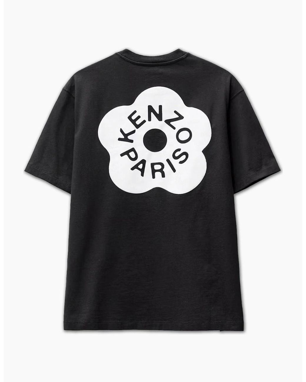 KENZO Black Boke 2.0 Flower Logo Oversized T-Shirt for men