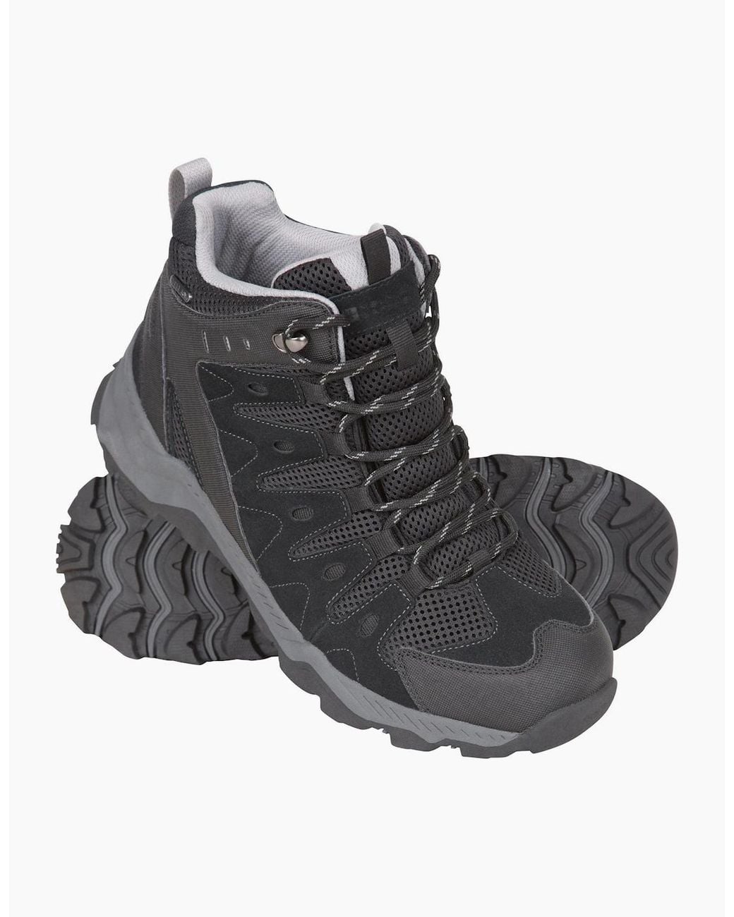 Mountain Warehouse Black Rapid Suede Hiking Boots for men