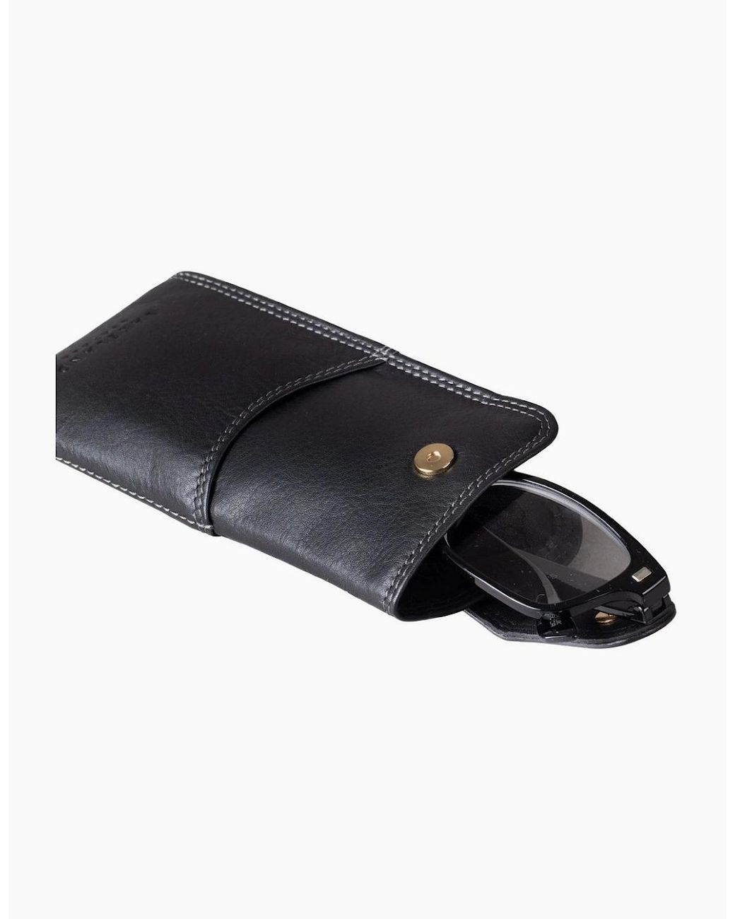 Lakeland Leather Black Glasses Case