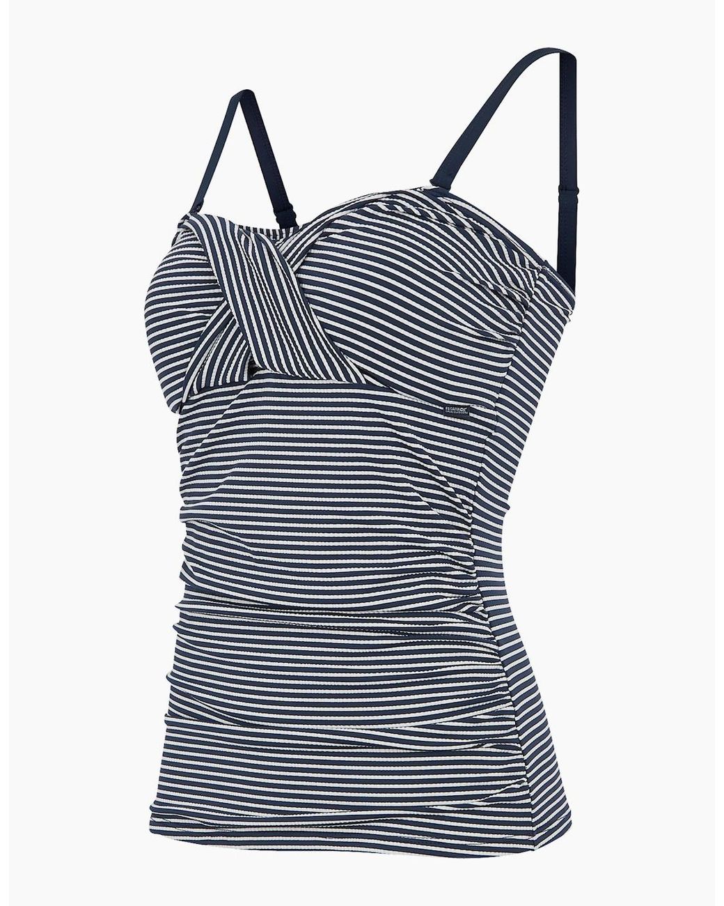 Regatta Blue Ladies Aceana Iii Seeksucker Tankini Top