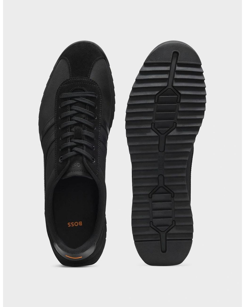 Boss Black Boss Zayn Low-Top Trainers With Faux-Leather Trims for men