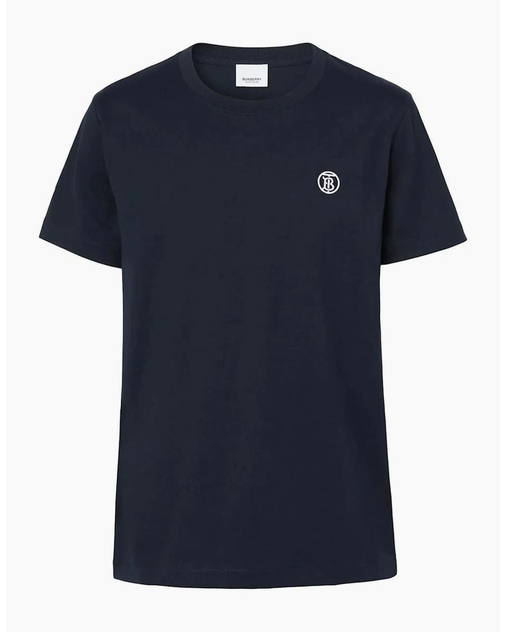 Burberry Blue 'Parker' Tb-Embroidered Logo T-Shirt for men