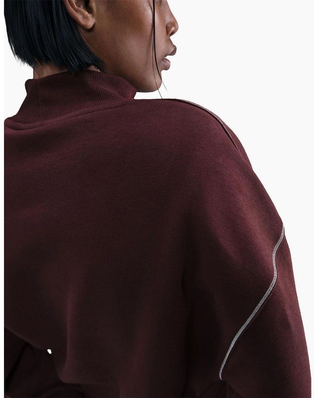 Nike Red Speed Mock Neck High Collar Long Sleeve Sweatshirt