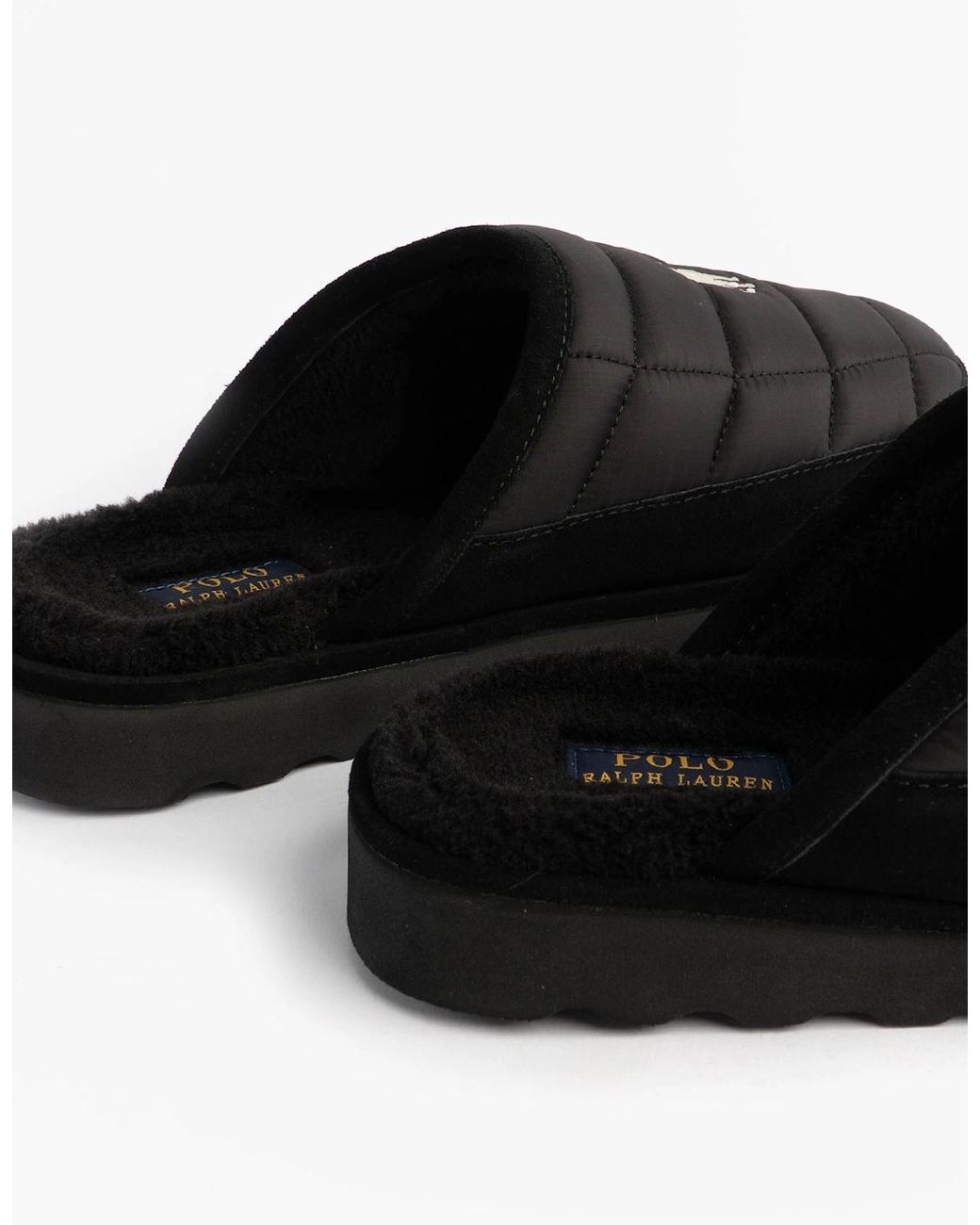 Polo Ralph Lauren Black Read Scff Ii Mule Slippers/Cream for men