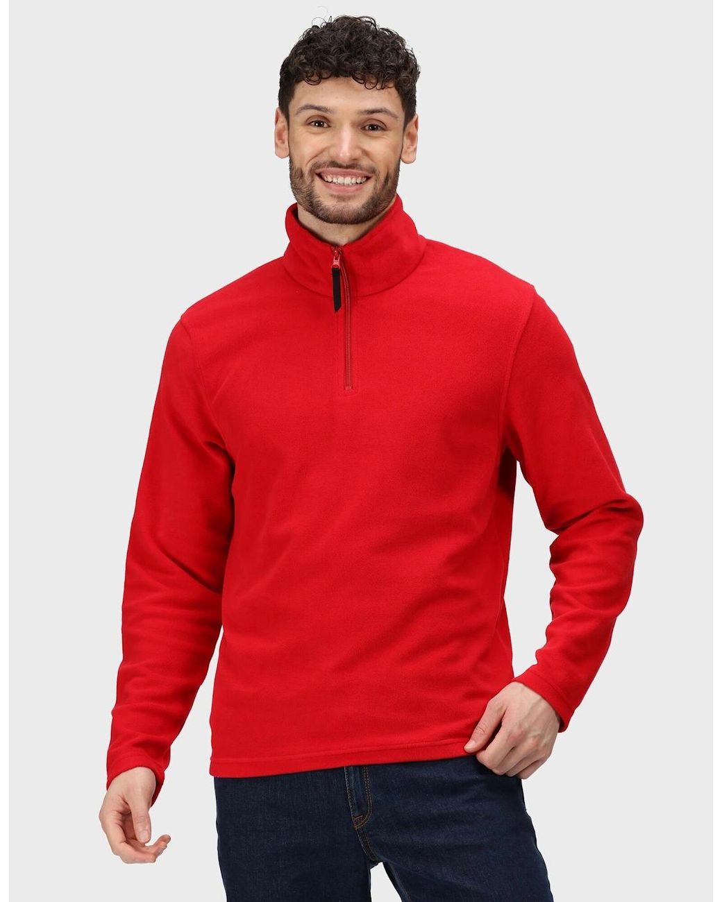 Regatta Red Professional Micro Zip Neck Fleece Top for men