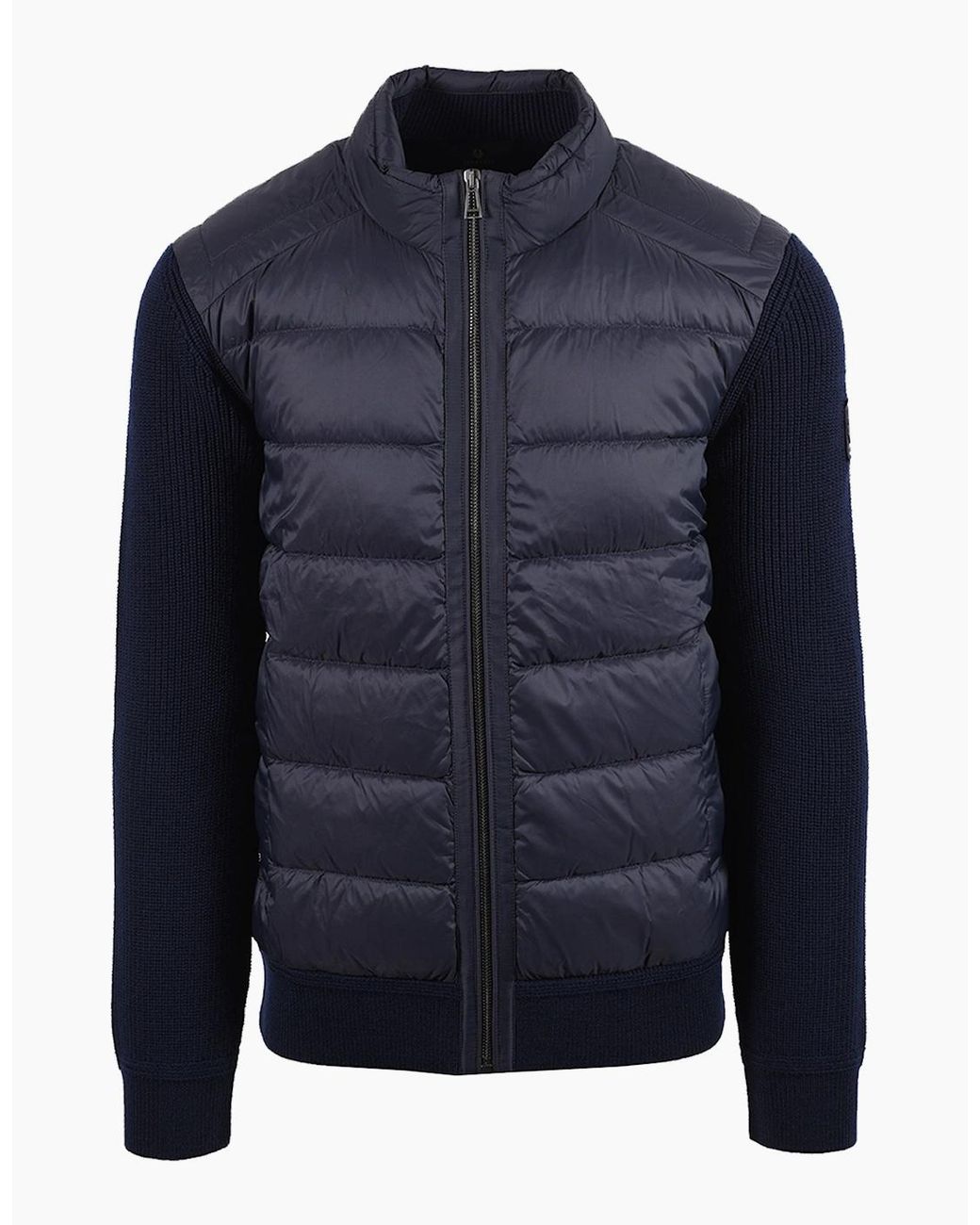 Belstaff Blue Compound Cardigan Jacket Dark Ink for men