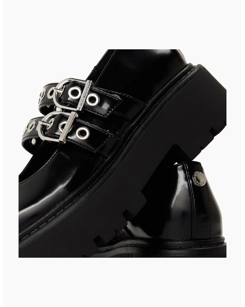 Steve Madden Black Overt Heeled Mules