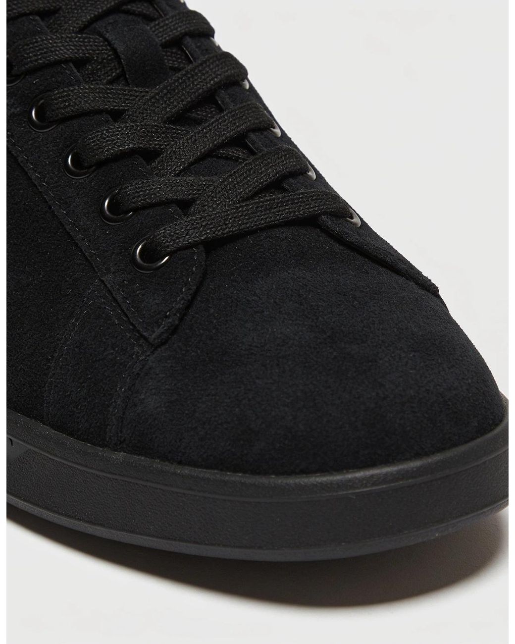 Polo Ralph Lauren Black Heritage Court Ii Suede Trainers for men