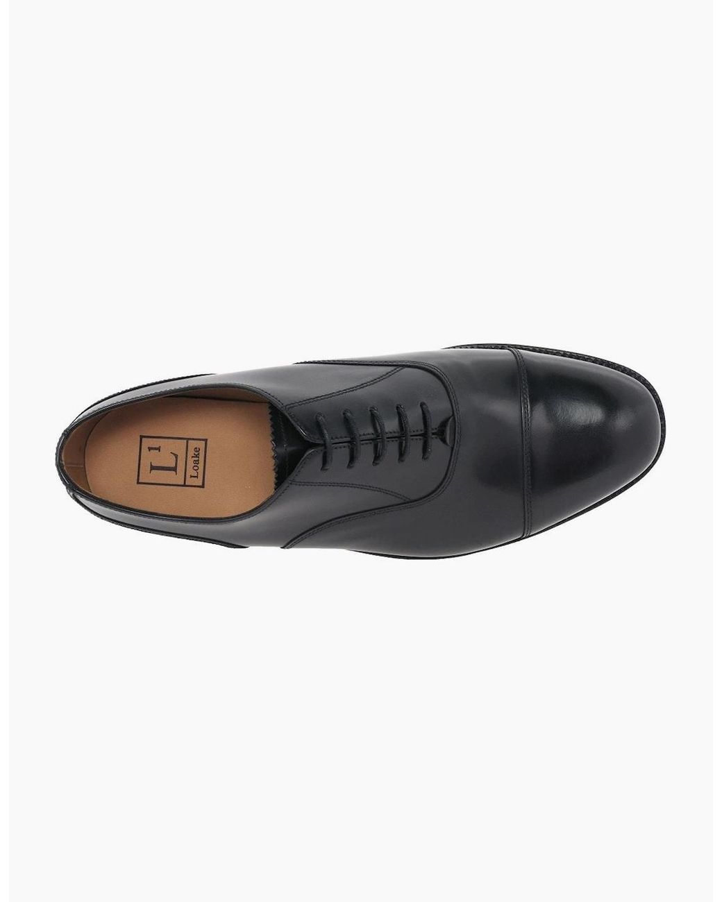 Loake Black 200B Formal Capped Oxford Shoes for men