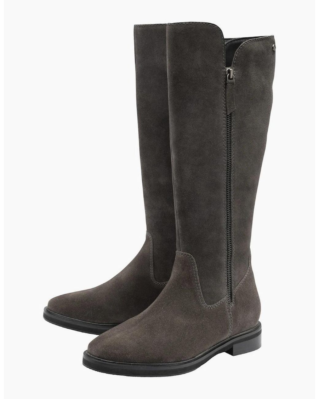 Ravel Black Ashington Low Heeled Knee High Boots