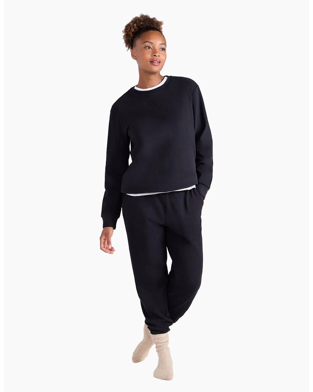 Mountain Warehouse Black Ladies Strath Melange Supersoft Sweatshirt
