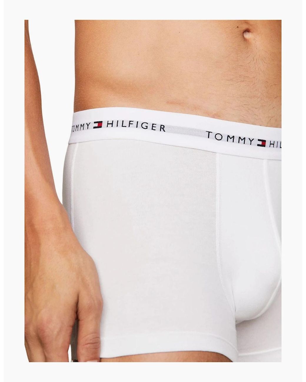 Tommy Hilfiger White 3-Pack Premium Essential Boxer Trunks for men