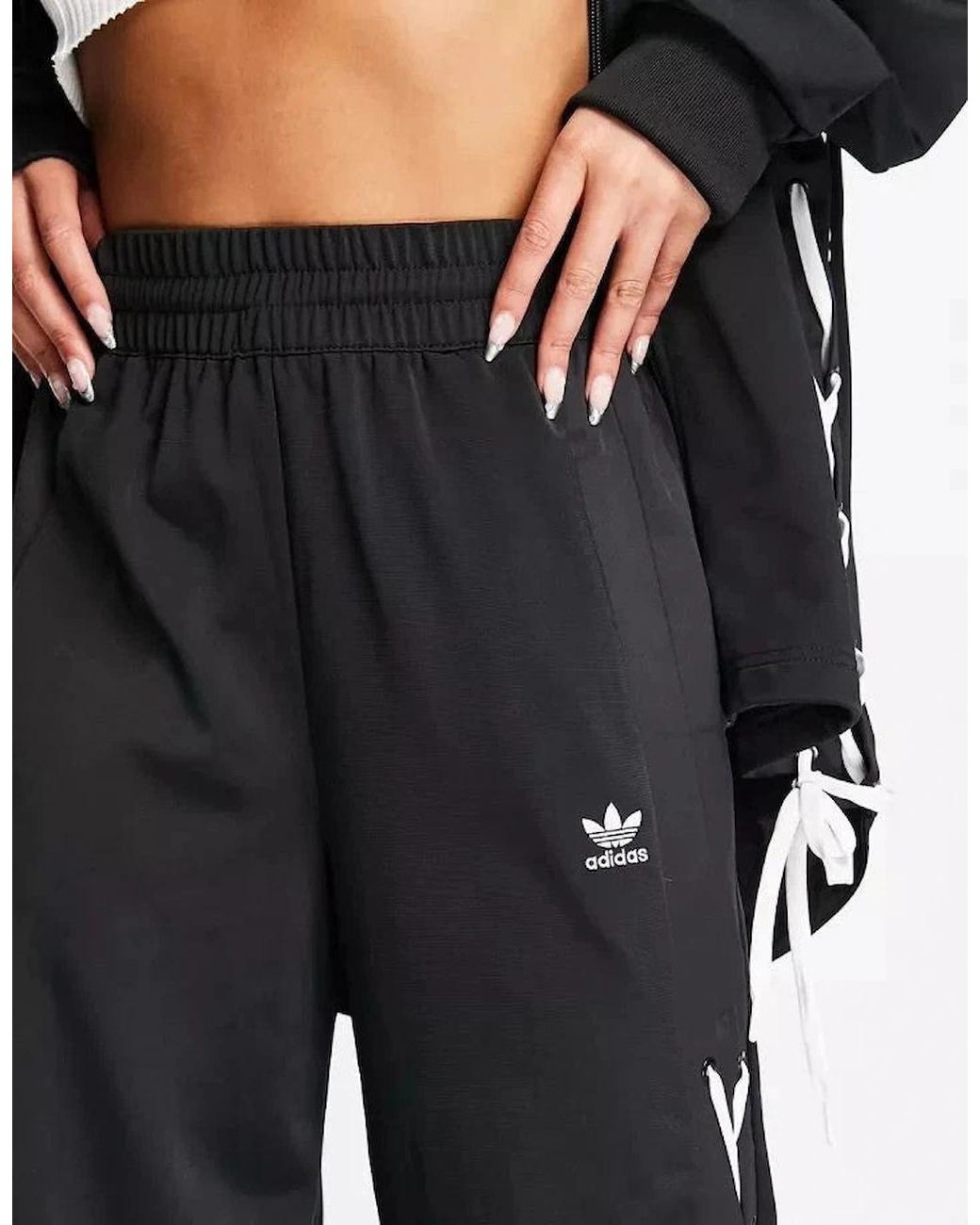 Adidas Blue Originals Wide Leg Laced Track Pants