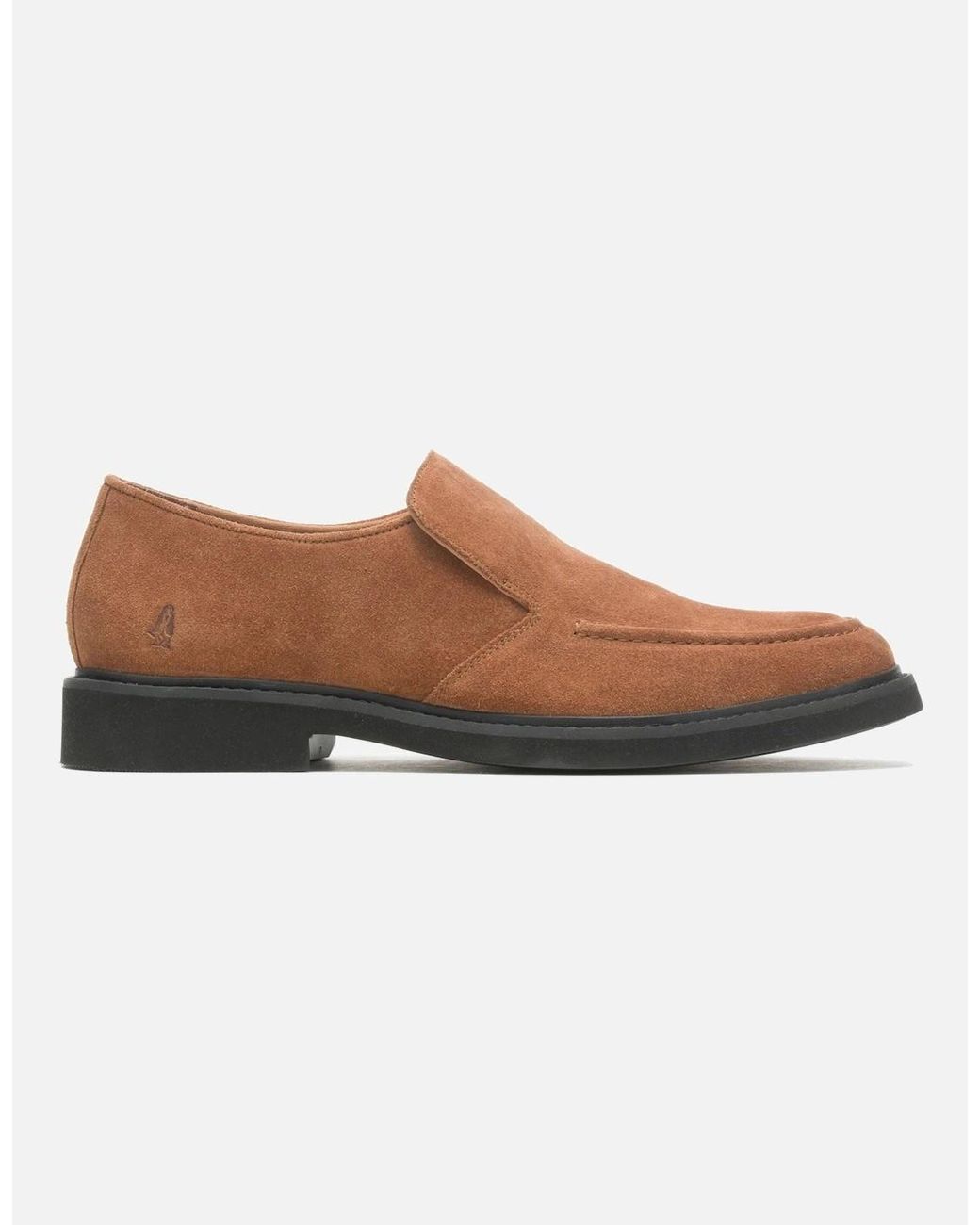 Hush Puppies White Earl Slip On Suede Chestnut Loafers for men