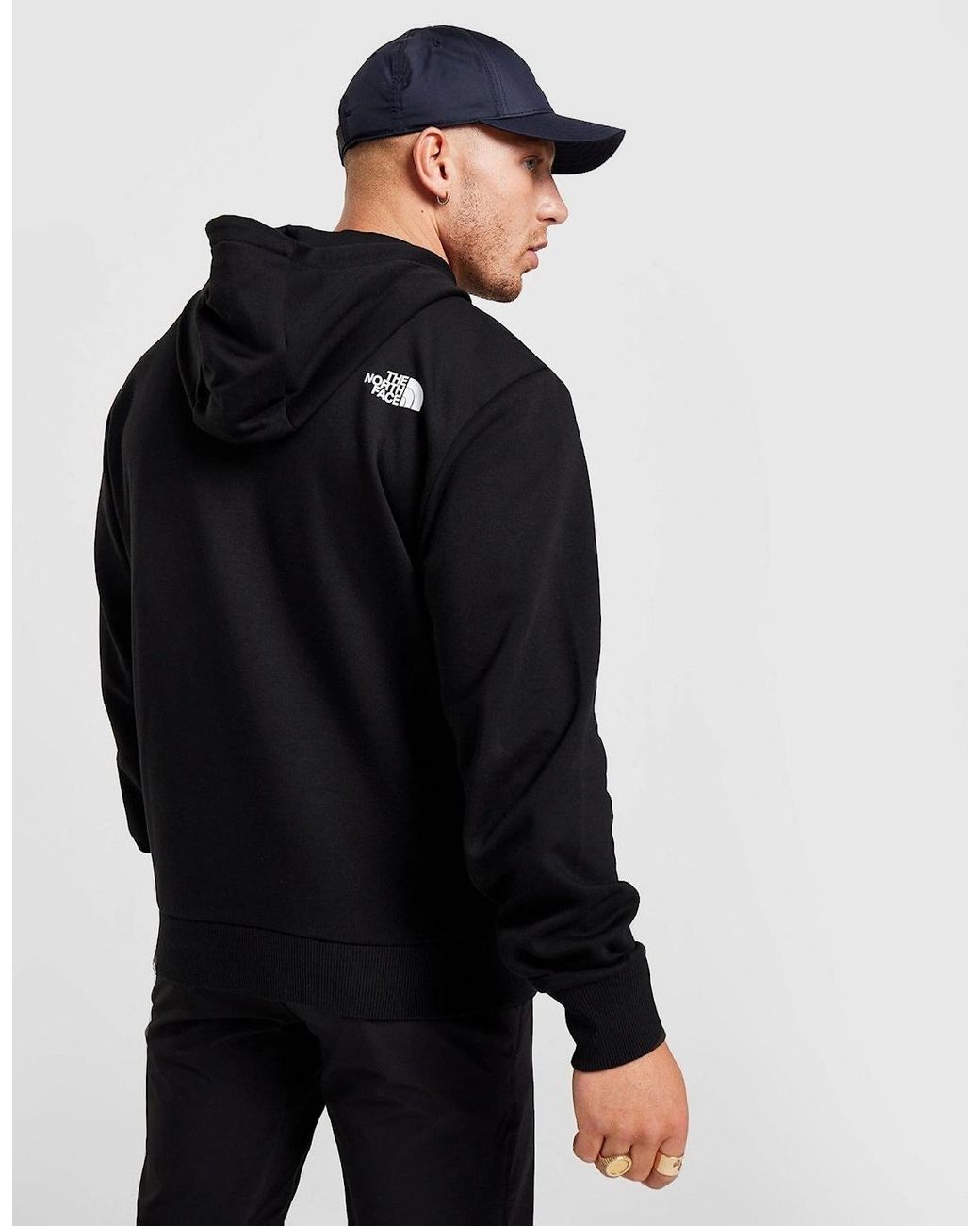 The North Face Black Inc Bondi Woven Pocket Pullover Hoodie for men