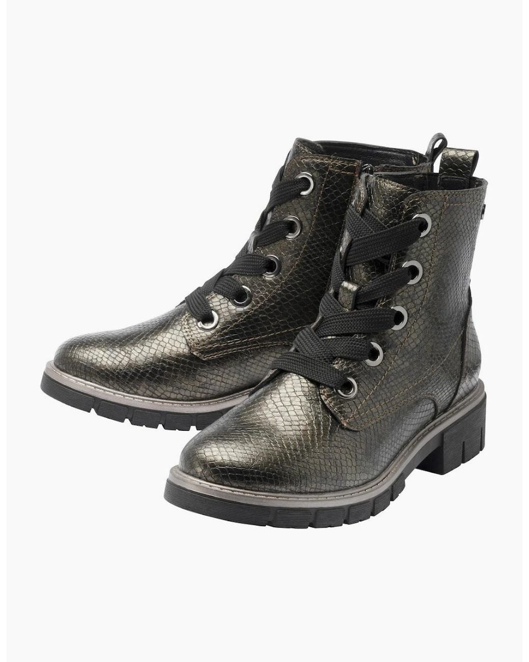Lotus Black Jojo Ankle Boots