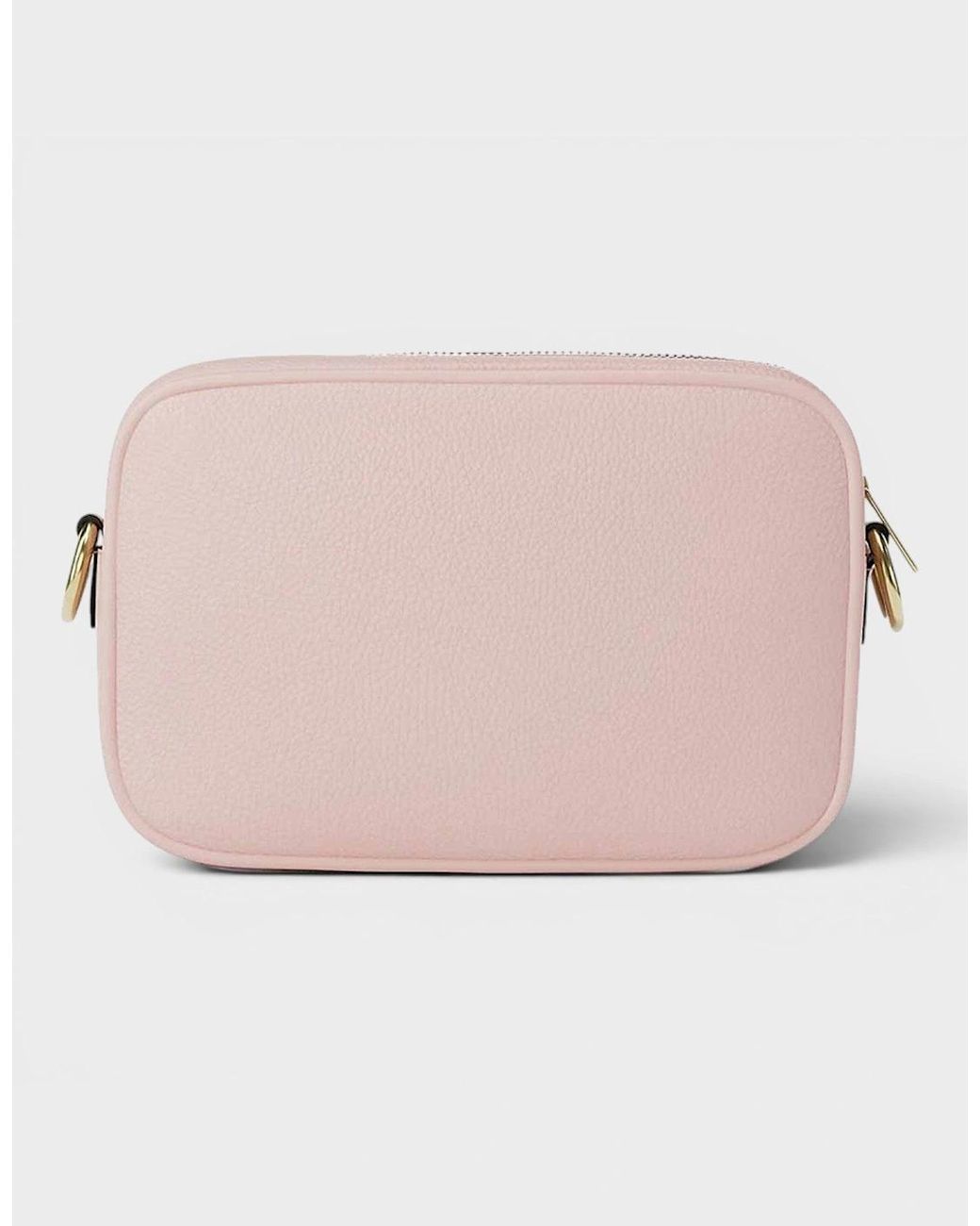Michael Kors Pink Pebbled Leather Camera Crossbody Bag Rose