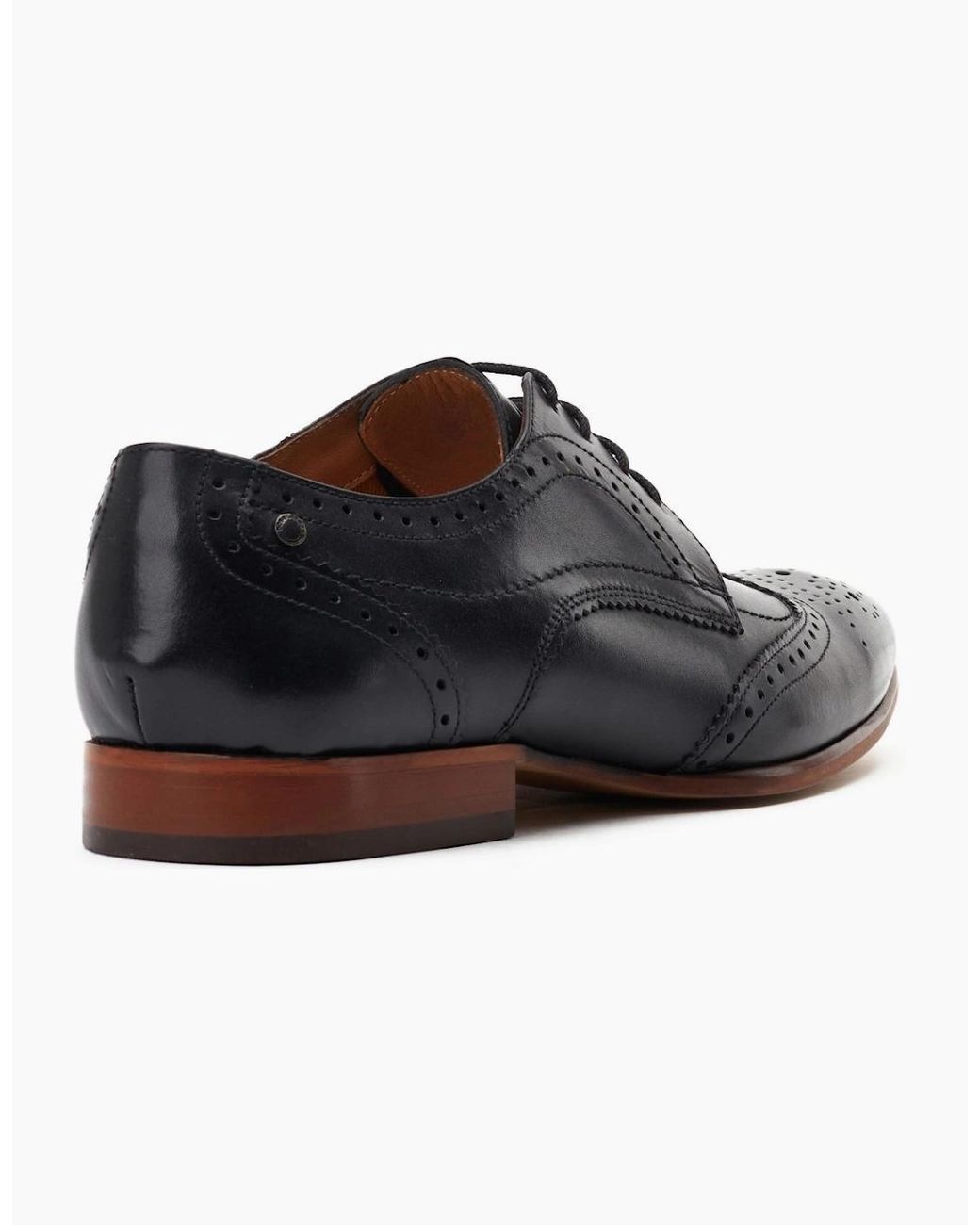 Base London Black Barbera Lace Up Brogues for men