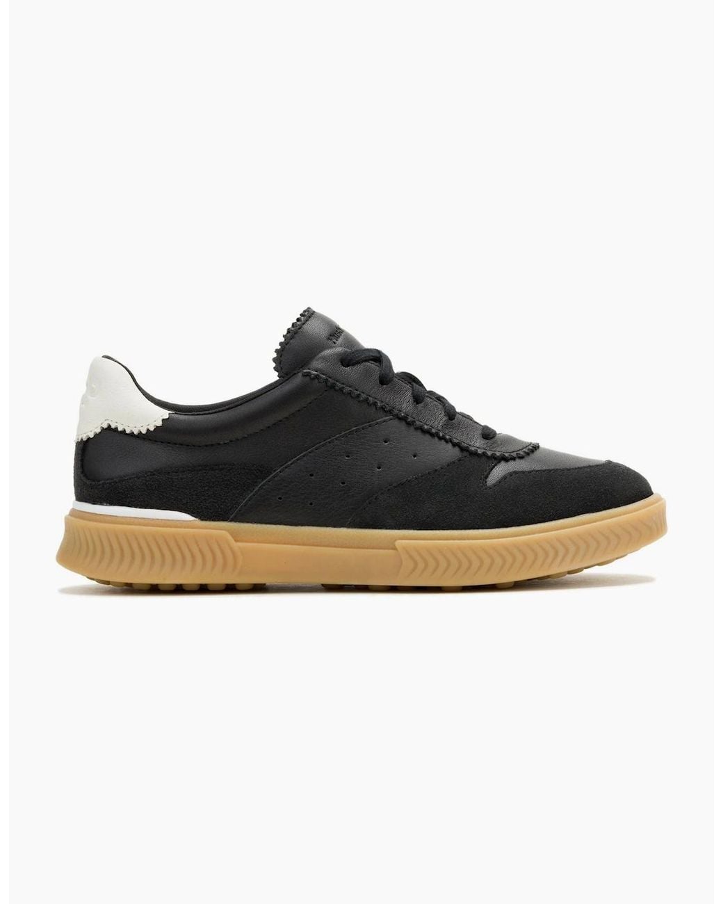 Hush Puppies Black Mae Leather Trainers