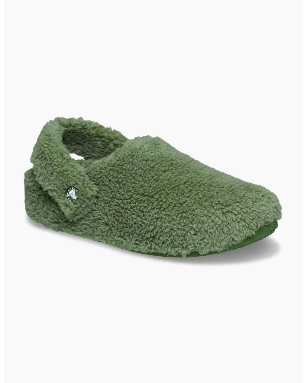 CROCSTM Green Classic Cozzzy Polyester Army Slippers