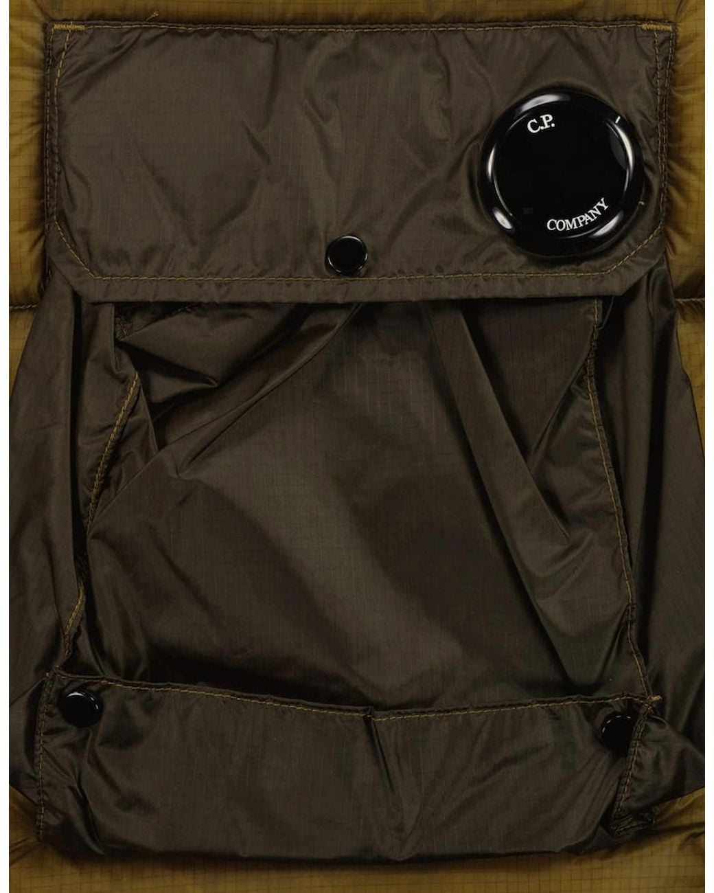 C P Company Green D.D. Shell Lens Down Vest for men